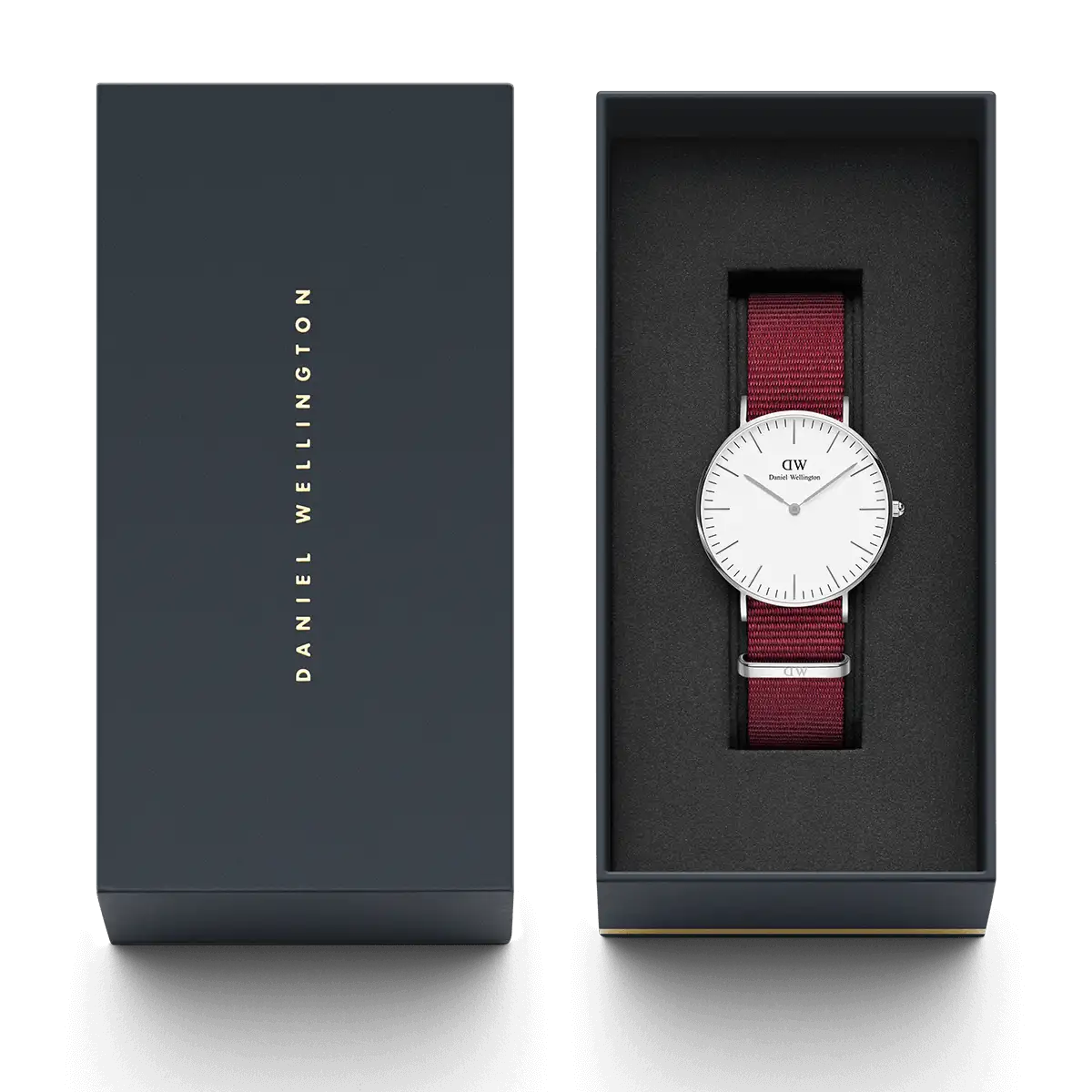  Shop Authentic Daniel Wellington Classic Roselyn White Dial Red NATO Strap Watch For Women - DW00100272 - Luxxuri
