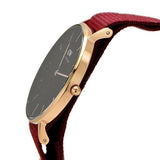  Shop Authentic Daniel Wellington Classic Roselyn Black Dial Maroon Nylon Strap Watch For Women - DW00100273 - Luxxuri