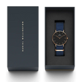  Shop Authentic Daniel Wellington Classic Bayswater Black Dial Black NATO Strap Watch For Women - DW00100281 - Luxxuri