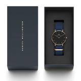  Shop Authentic Daniel Wellington Classic Bayswater Black Dial Black NATO Strap Watch For Women - DW00100281 - Luxxuri