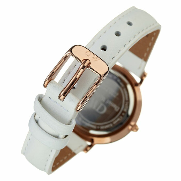  Shop Authentic Daniel Wellington Classic Petite Bondi Black Dial White Leather Strap Watch For Women - DW00100285 - Luxxuri