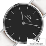  Shop Authentic Daniel Wellington Classic Petite Bondi Black Dial White Leather Strap Watch for Women - DW00100286 - Luxxuri