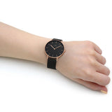  Shop Authentic Daniel Wellington Petite Ashfield Black Dial Black Mesh Strap Watch for Women - DW00100307 - Luxxuri