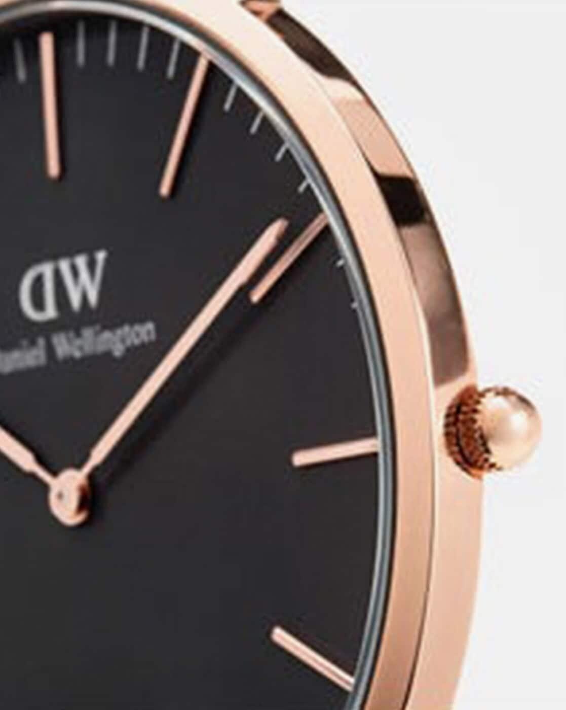  Shop Authentic Daniel Wellington Classic Dover Black Dial White Nylon Strap Watch For Women - DW00100310 - Luxxuri