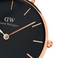 Shop Authentic Daniel Wellington Classic Petite Dover Black Dial White NATO Strap Watch For Women - DW00100312 - Luxxuri