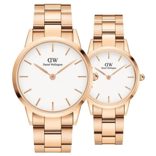  Shop Authentic Daniel Wellington Iconic Link White Dial Rose Gold Steel Strap Watch For Women - DW00100211 - Luxxuri