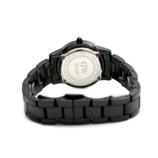  Shop Authentic Daniel Wellington Iconic Link Ceramic Black Dial Black Steel Strap Watch For Women - DW00100415 - Luxxuri