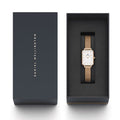  Shop Authentic Daniel Wellington Quadro Melrose White Dial Gold Mesh Strap Watch For Women - DW00100431 - Luxxuri