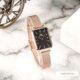  Shop Authentic Daniel Wellington Quadro Melrose Black Dial Rose Gold Mesh Bracelet Watch For Women - DW00100432 - Luxxuri