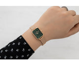  Shop Authentic Daniel Wellington Quadro Melrose Green Dial Rose Gold Mesh Strap Watch For Women - DW00100437 - Luxxuri