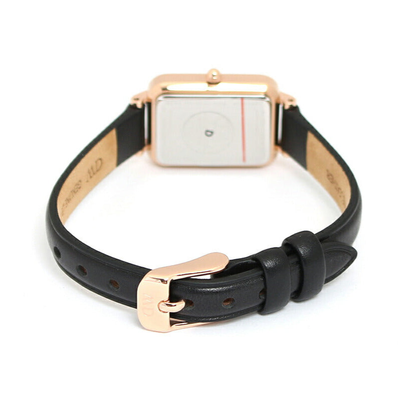  Shop Authentic Daniel Wellington Quadro Pressed Sheffield Green Dial Black Leather Strap Watch For Women - DW00100439 - Luxxuri
