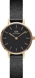  Shop Authentic Daniel Wellington Classic Petite Pressed Ashfield Black Dial Black Mesh Bracelet Watch For Women - DW00100441 - Luxxuri
