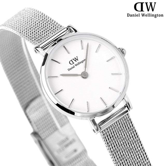  Shop Authentic Daniel Wellington Classic Petite Sterling White Dial Silver Mesh Bracelet Watch for Women - DW00100442 - Luxxuri