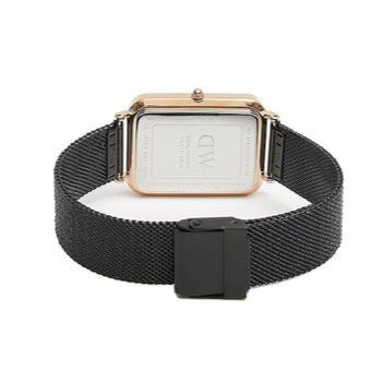  Shop Authentic Daniel Wellington Quadro Pressed Ashfield Black Dial Black Mesh Strap Watch for Women - DW00100467 - Luxxuri