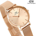  Shop Authentic Daniel Wellington Petite Rose Gold Dial Rose Gold Mesh Bracelet Watch For Women - DW00100470 - Luxxuri