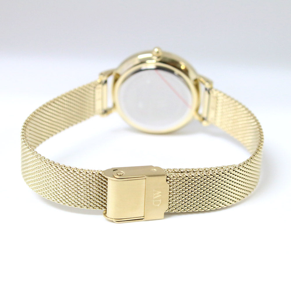  Shop Authentic Daniel Wellington Petite Emerald Green Dial Gold Mesh Strap Watch For Women - DW00100479 - Luxxuri