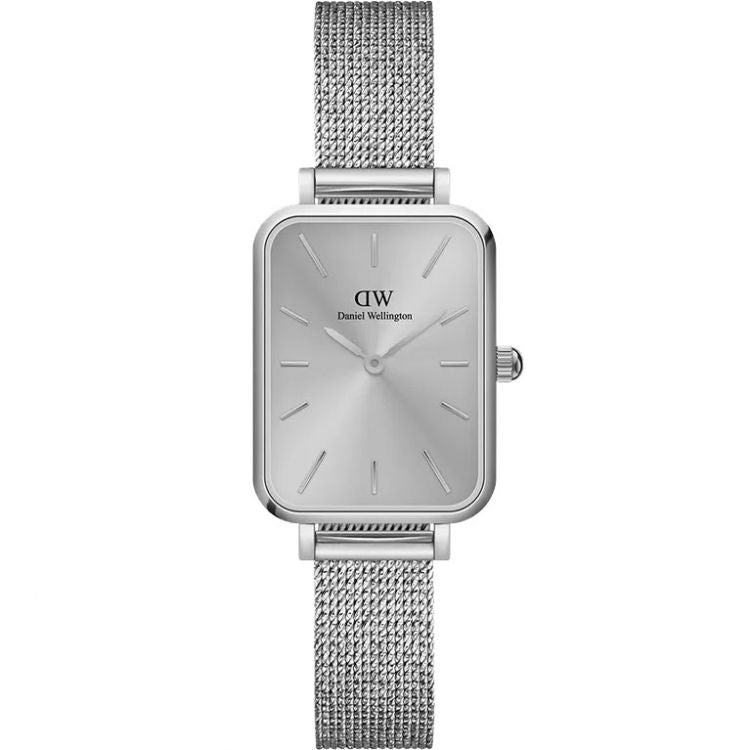  Shop Authentic Daniel Wellington Quadro Unitone Silver Dial Silver Mesh Strap Watch For Women - DW00100486 - Luxxuri
