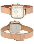  Shop Authentic Daniel Wellington Quadro Studio White Dial Rose Gold Mesh Strap Watch For Women - DW00100517 - Luxxuri