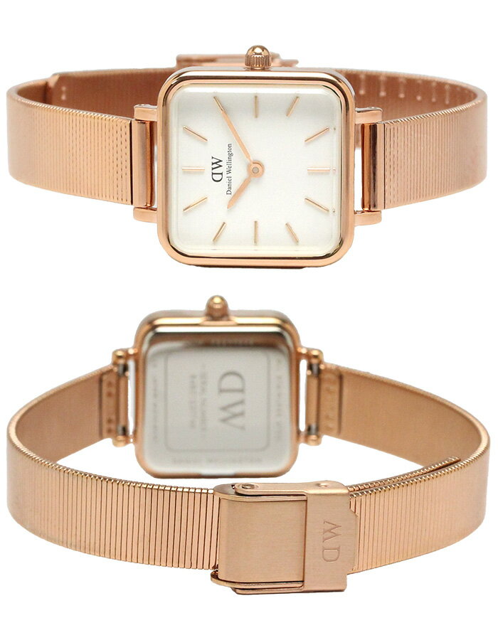  Shop Authentic Daniel Wellington Quadro Studio White Dial Rose Gold Mesh Strap Watch For Women - DW00100517 - Luxxuri
