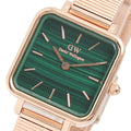  Shop Authentic Daniel Wellington Quadro Studio Green Dial Rose Gold Mesh Strap Watch For Women - DW00100520 - Luxxuri