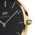  Shop Authentic Daniel Wellington Classic Petite York Black Dial Brown Leather Strap Watch For Women - DW00100170 - Luxxuri