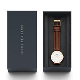  Shop Authentic Daniel Wellington Classic Petite Bristol White Dial Brown Leather Strap Watch For Women - DW00100227 - Luxxuri