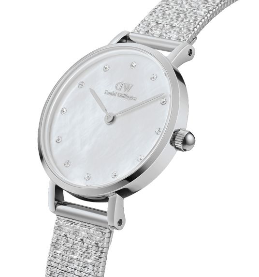  Shop Authentic Daniel Wellington Classic Petite Sterling White Dial Silver Mesh Bracelet Watch for Women - DW00100442 - Luxxuri