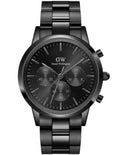  Shop Authentic Daniel Wellington Iconic Chronograph Black Dial Black Steel Strap Watch For Men - DW00100642 - Luxxuri