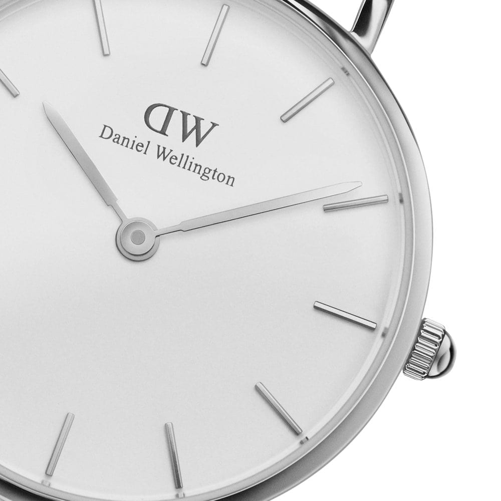  Shop Authentic Daniel Wellington Classic Petite Sheffield White Dial Black Leather Strap Watch For Women - DW00100242 - Luxxuri