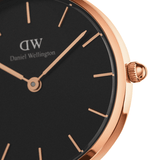  Shop Authentic Daniel Wellington Petite Cornwall Black Dial Black Nylon Strap Watch for Women - DW00100247 - Luxxuri