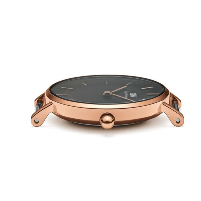  Shop Authentic Daniel Wellington Classic Petite York Black Dial Brown Leather Strap Watch For Women - DW00100226 - Luxxuri