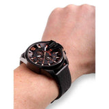 Shop Authentic Diesel Mega Chief Chronograph Black Dial Black Leather Strap Watch For Men - DZ4291 - Luxxuri