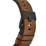  Shop Authentic Diesel Mega Chief Quartz Black Dial Two Tone Leather Strap Watch For Men - DZ4305 - Luxxuri