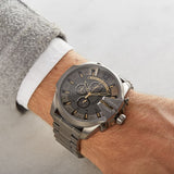  Shop Authentic Diesel  Mega Chief Chronograph Grey Dial Grey Steel Strap Watch For Men - DZ4421 - Luxxuri