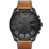  Shop Authentic Diesel Mega Chief Grey Dial Brown Leather Strap Watch For Men - DZ4463 - Luxxuri