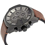  Shop Authentic Diesel Mega Chief Grey Dial Brown Leather Strap Watch For Men - DZ4463 - Luxxuri