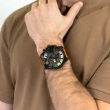  Shop Authentic Diesel Mega Chief Grey Dial Brown Leather Strap Watch For Men - DZ4463 - Luxxuri