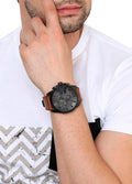  Shop Authentic Diesel Mega Chief Grey Dial Brown Leather Strap Watch For Men - DZ4463 - Luxxuri