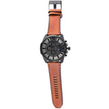  Shop Authentic Diesel Mega Chief Grey Dial Brown Leather Strap Watch For Men - DZ4463 - Luxxuri