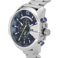  Shop Authentic Diesel Mega Chief Chronograph Blue Dial Silver Steel Strap Watch For Men - DZ4465 - Luxxuri