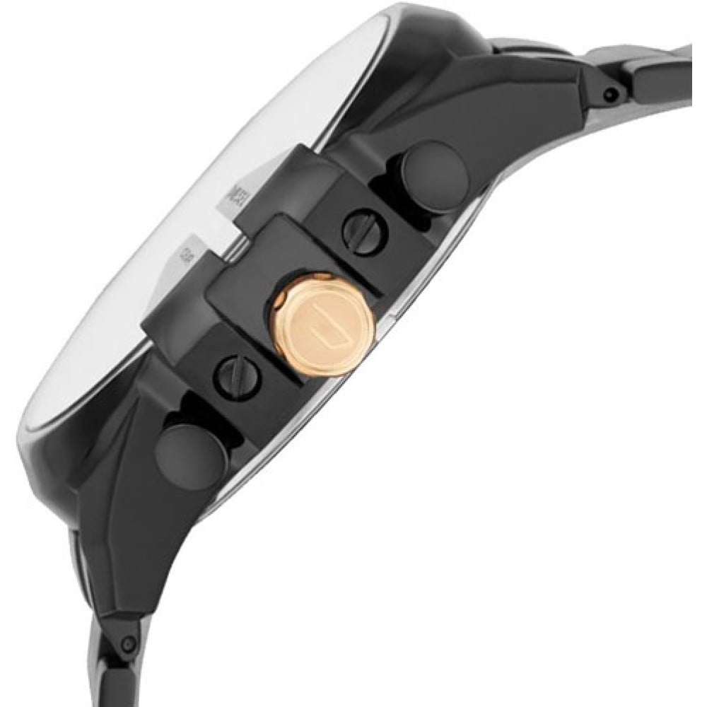  Shop Authentic Diesel Mega Chief Chronograph Grey Dial Black Steel Strap Watch For Men - DZ4479 - Luxxuri