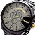  Shop Authentic Diesel Mega Chief Chronograph Grey Dial Black Steel Strap Watch For Men - DZ4479 - Luxxuri