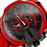  Shop Authentic Diesel Mega Chief Chronograph Black Dial Red Rubber Strap Watch For Men - DZ4526 - Luxxuri