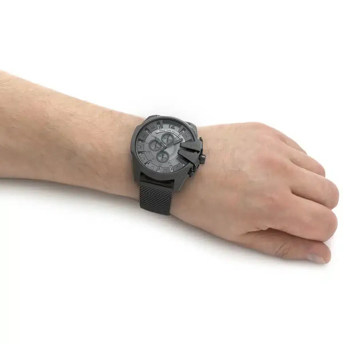  Shop Authentic Diesel Mega Chief Chronograph Black Dial Black Steel Strap Watch For Men - DZ4527 - Luxxuri