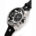  Shop Authentic Diesel Mr Daddy Chronograph White Dial Black Leather Strap Watch For Men - DZ7125 - Luxxuri