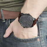  Shop Authentic Diesel Little Daddy SBA Small Sized Grey Dial Brown Leather Strap Watch For Men - DZ7258 - Luxxuri