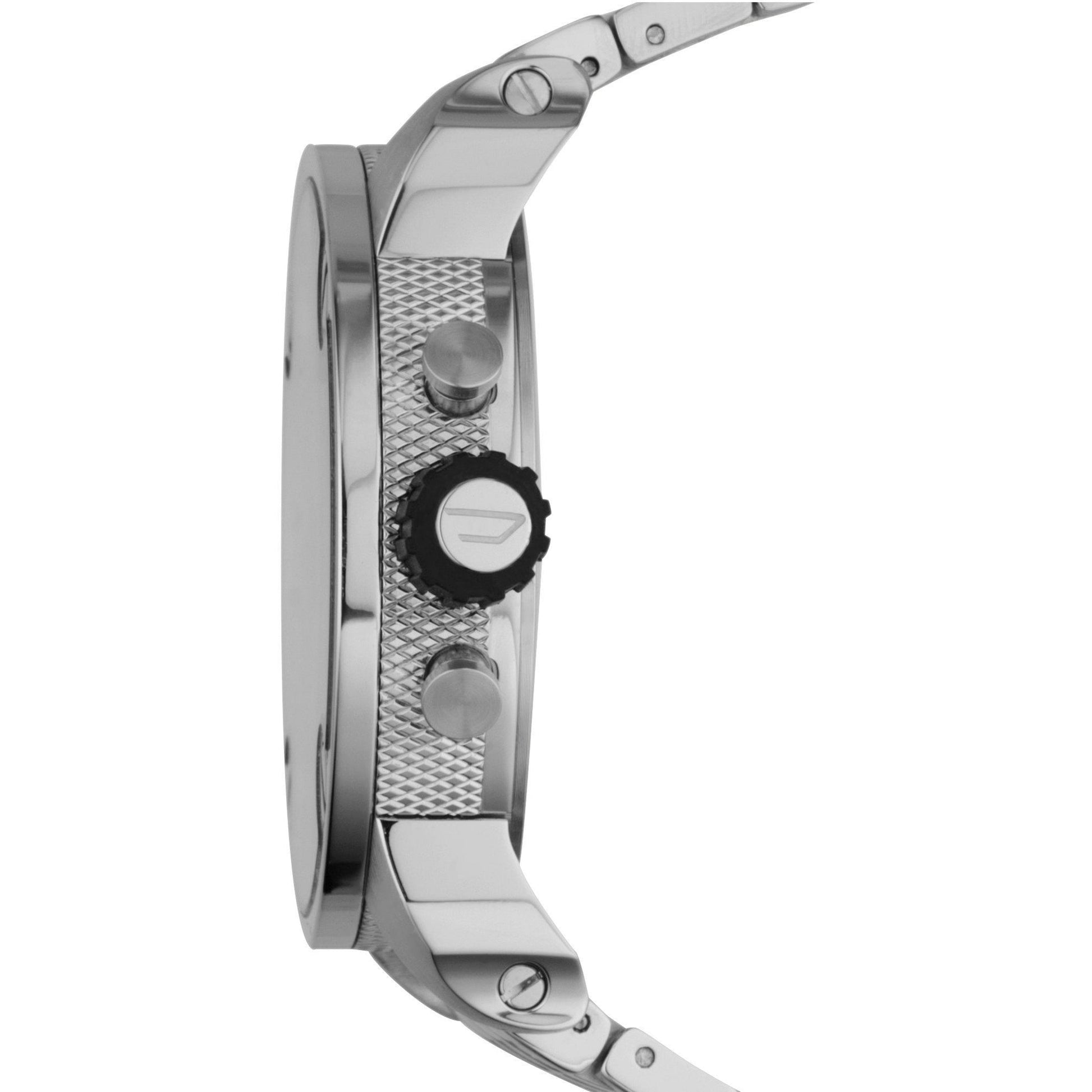  Shop Authentic Diesel Little Daddy Chronograph Black Dial Silver Steel Strap Watch For Men - DZ7259 - Luxxuri