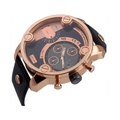  Shop Authentic Diesel Little Daddy Black & Gold Dial Black Leather StrapWatch For Men - DZ7282 - Luxxuri