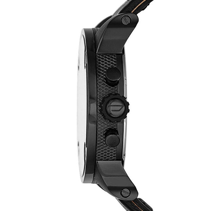  Shop Authentic Diesel Little Daddy Chronograph Black Dial Black Leather Strap Watch For Men - DZ7291 - Luxxuri