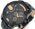 Shop Authentic Diesel Little Daddy Chronograph Black Dial Black Leather Strap Watch For Men - DZ7291 - Luxxuri